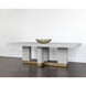 Greco 94.5 X 47.25 inch Gauntlet Grey Dining Table